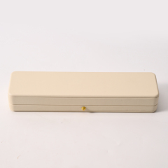 FANXI Custom Beige PU Leather Velvet Bracelet Box