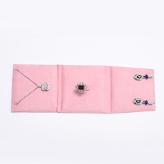FANXI Custom Pink Suede Multi-functional Jewelry Box