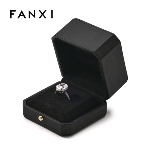 FANXI Custom PU Leather Microfiber Ring Pendant Box
