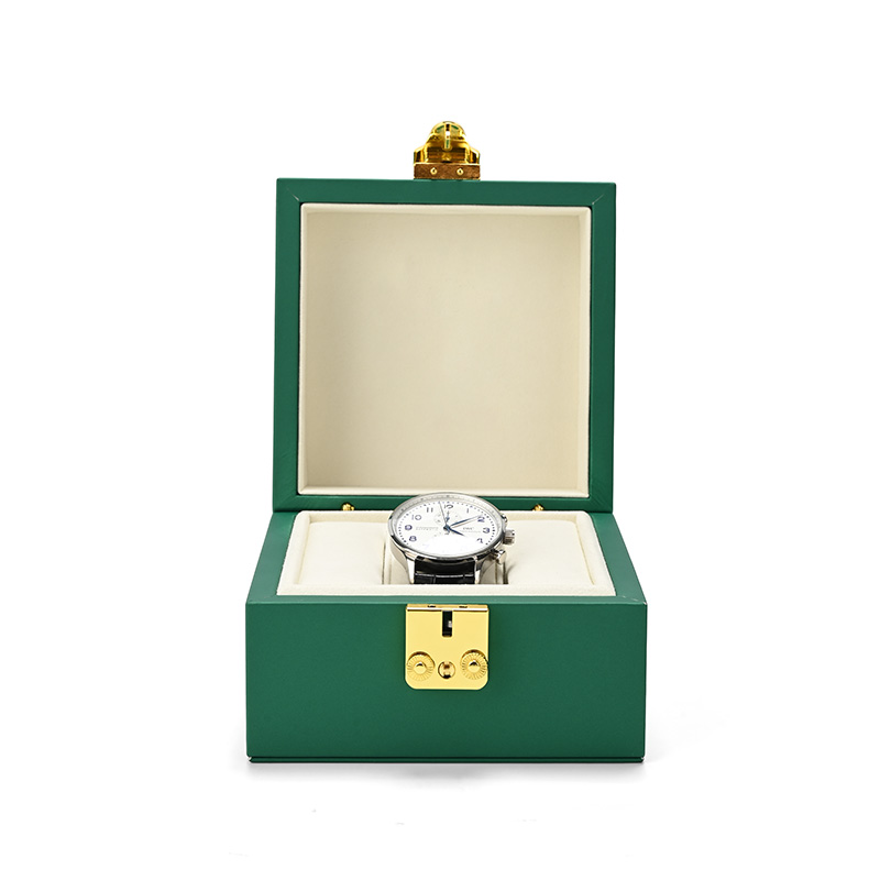 FANXI Custom Green PU Leather Microfiber Watch Box