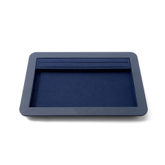 FANXI Custom Blue PU Leather Microfiber Jewelry Tray