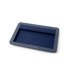 FANXI Custom Blue PU Leather Microfiber Jewelry Tray