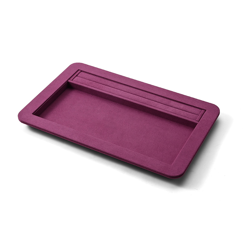 FANXI Custom Rose Purple Full Microfiber Jewelry Tray