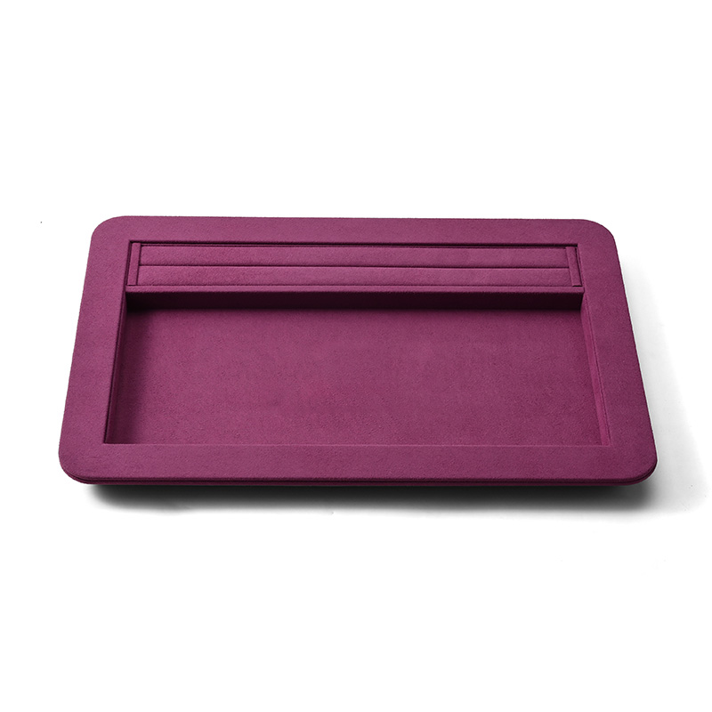 FANXI Custom Rose Purple Full Microfiber Jewelry Tray