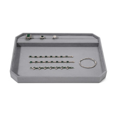 FANXI Custom Suede Gray Jewelry Tray