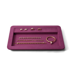 FANXI Custom Rose Purple Full Microfiber Jewelry Tray