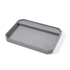 FANXI Custom Suede Gray Jewelry Tray