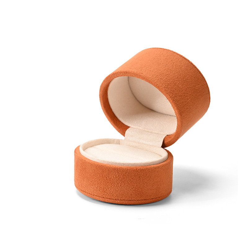 FANXI Custom Orange Microfiber Ring Box
