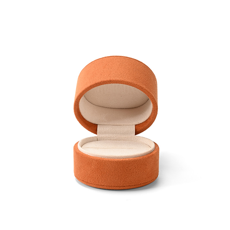 FANXI Custom Orange Microfiber Ring Box