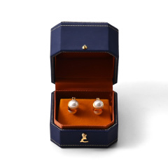 FANXI Custom Blue Paper Velvet Earring Box