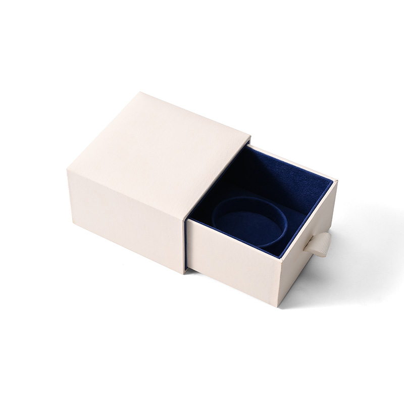 FANXI Custom White Leatherette Paper Velvet Bracelet Box