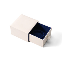 FANXI Custom White Leatherette Paper Velvet Bracelet Box