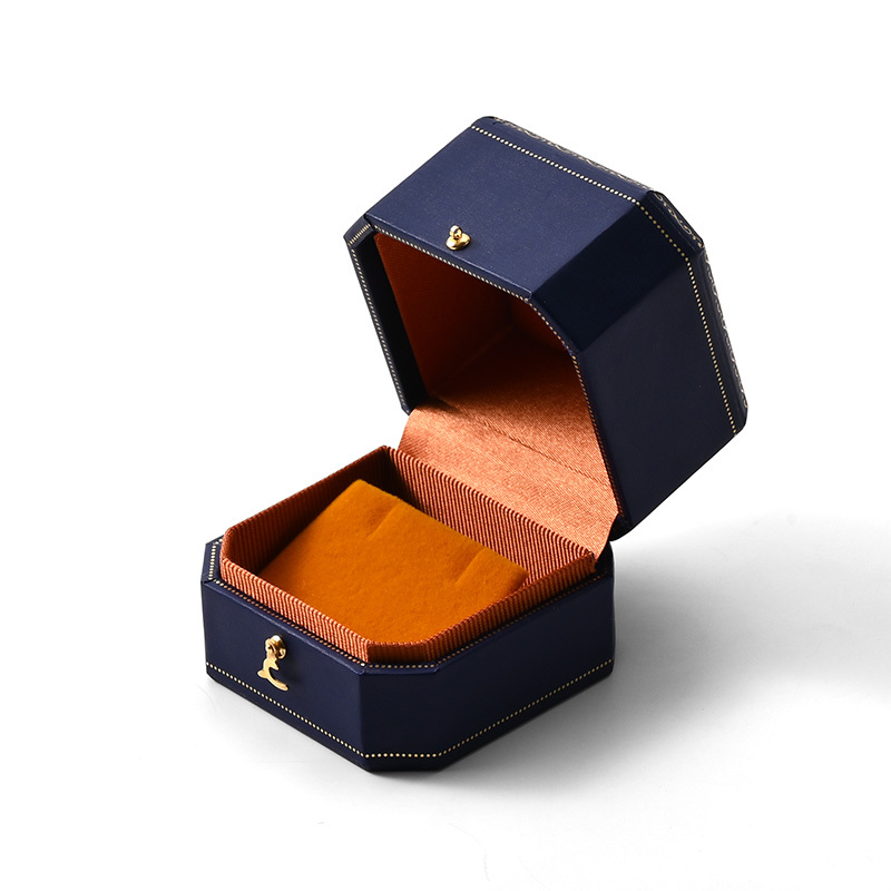 FANXI Custom Blue Paper Velvet Earring Box