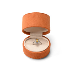 FANXI Custom Orange Microfiber Ring Box