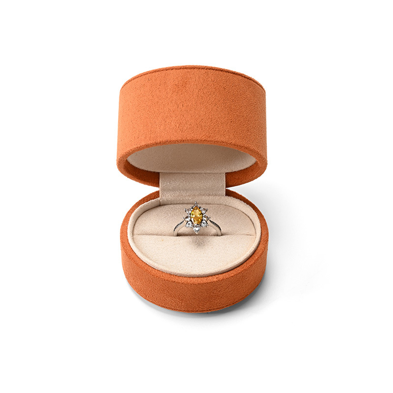 FANXI Custom Orange Microfiber Ring Box