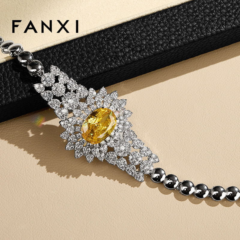 FANXI Hot-sale Beige Genuine Leather Jewelry Tray