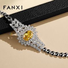 FANXI Hot-sale Beige Genuine Leather Jewelry Tray