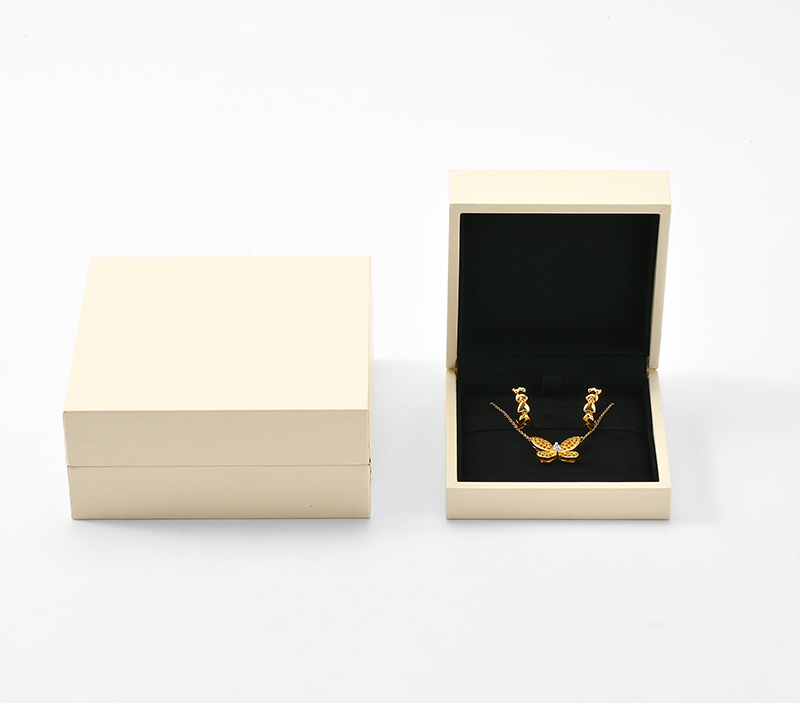 FANXI Custom Beige Paper Microfiber Earring Box