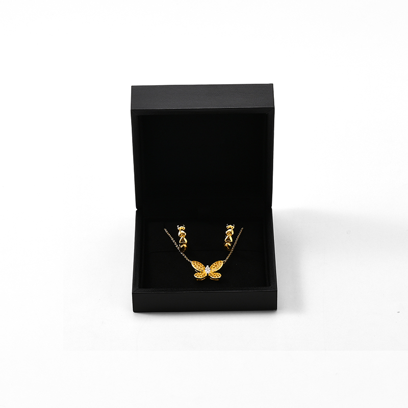 FANXI Custom Black Paper Microfiber Earring Box