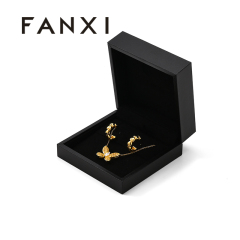 FANXI Custom Black Paper Microfiber Earring Box