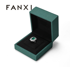 FANXI Custom Green Microfiber Jewelry Box