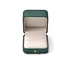 FANXI Custom Green Microfiber PU Leather Ring Box