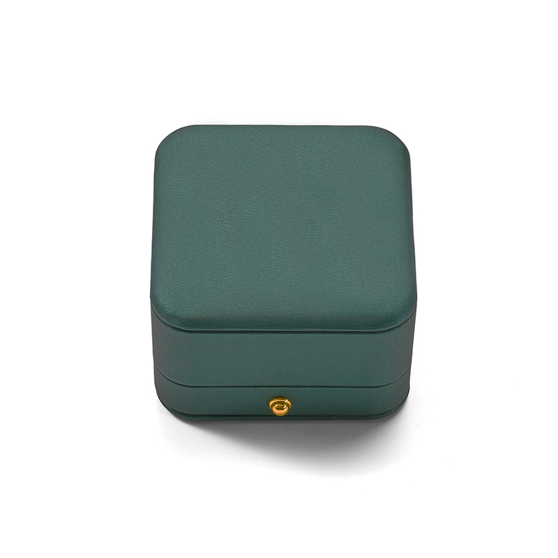 FANXI Custom Green Microfiber PU Leather Ring Box