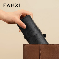 FANXI New Arrival Polychrome PU Leather Jewelry Roll Bag