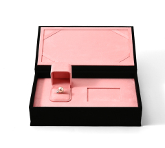 FANXI Custom Pink Suede Ring Box