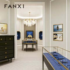 FANXI Fashion Blue Microfiber Jewelry Set Collection