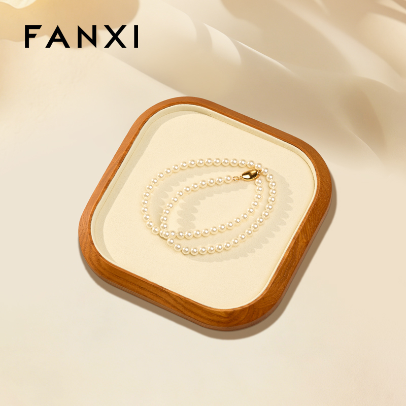FANXI Wholesale Polychrome Wooden Jewelry Display Tray