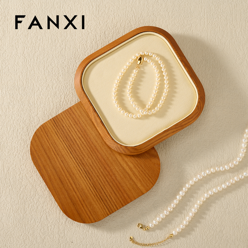 FANXI Wholesale Polychrome Wooden Jewelry Display Tray