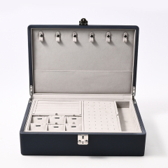 FANXI Custom Grey PU Leather Microfiber Jewelry Case