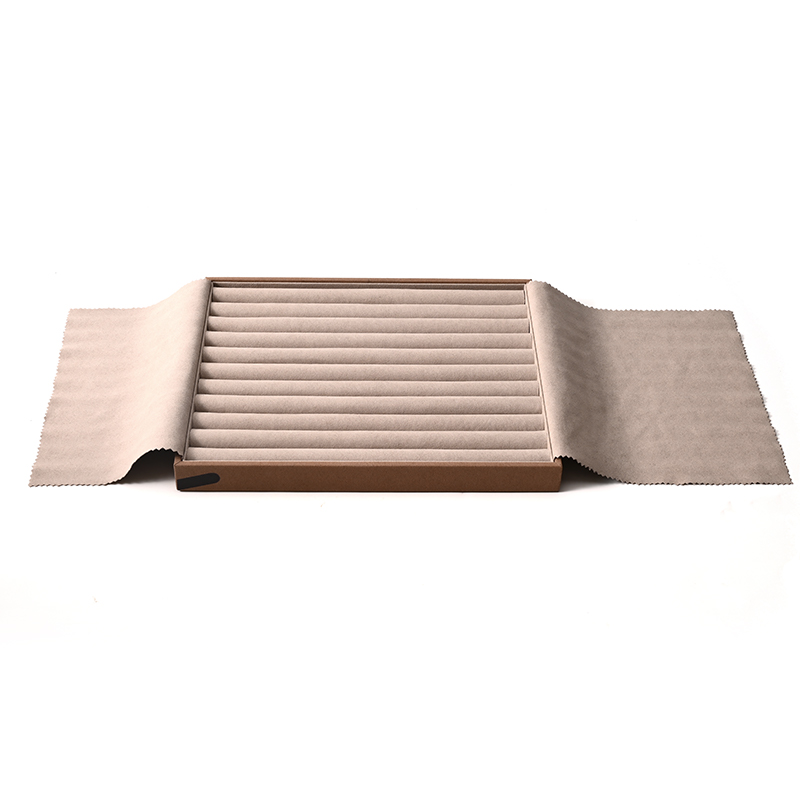 FANXI Custom Pink PU Leather Microfiber Jewelry Tray