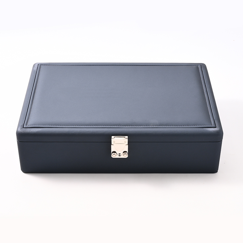 FANXI Custom Grey PU Leather Microfiber Jewelry Case