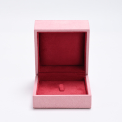 FANXI Custom Pink Suede Ring Box
