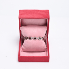 FANXI Custom Pink Suede Bracelet Box