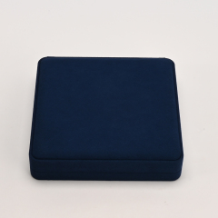 FANXI Custom Dark Blue Microfiber Jewelry Set Box