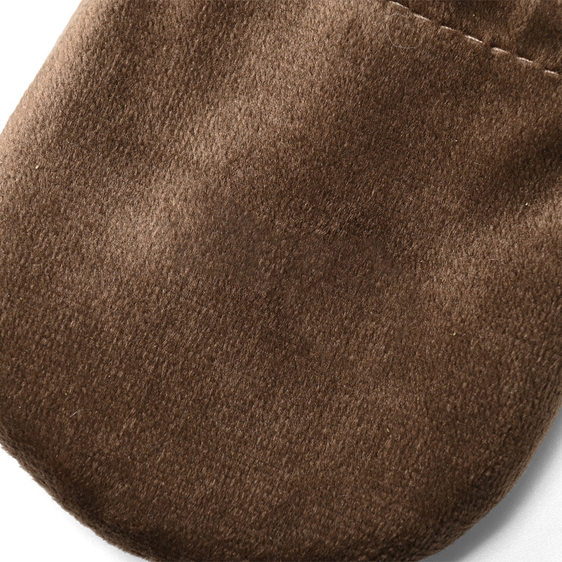 FANXI Custom Brown Velvet Jewelry Pouch