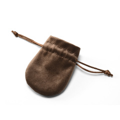 FANXI Custom Brown Velvet Jewelry Pouch