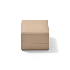 FANXI Custom Coffee Color PU Leather Microfiber Ring Box