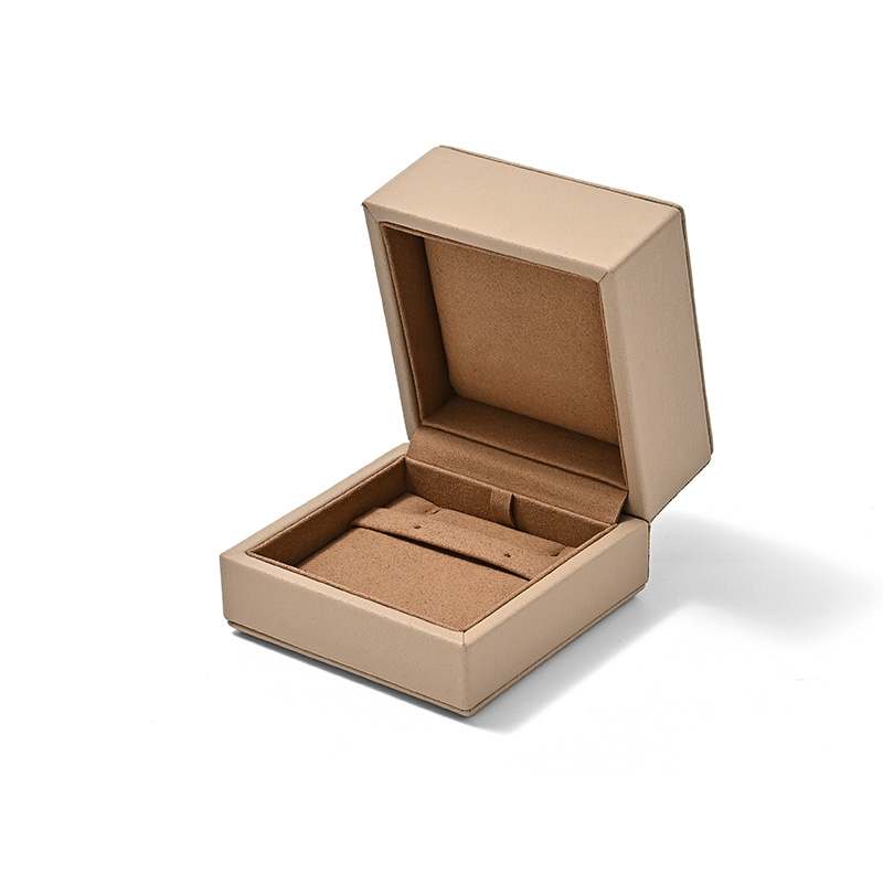 FANXI Custom Coffee Color PU Leather Earring Box