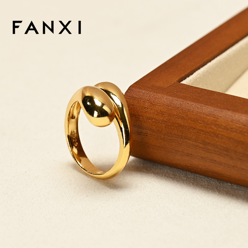 FANXI Wholesale Gray Solid Wood Jewelry Display Tray