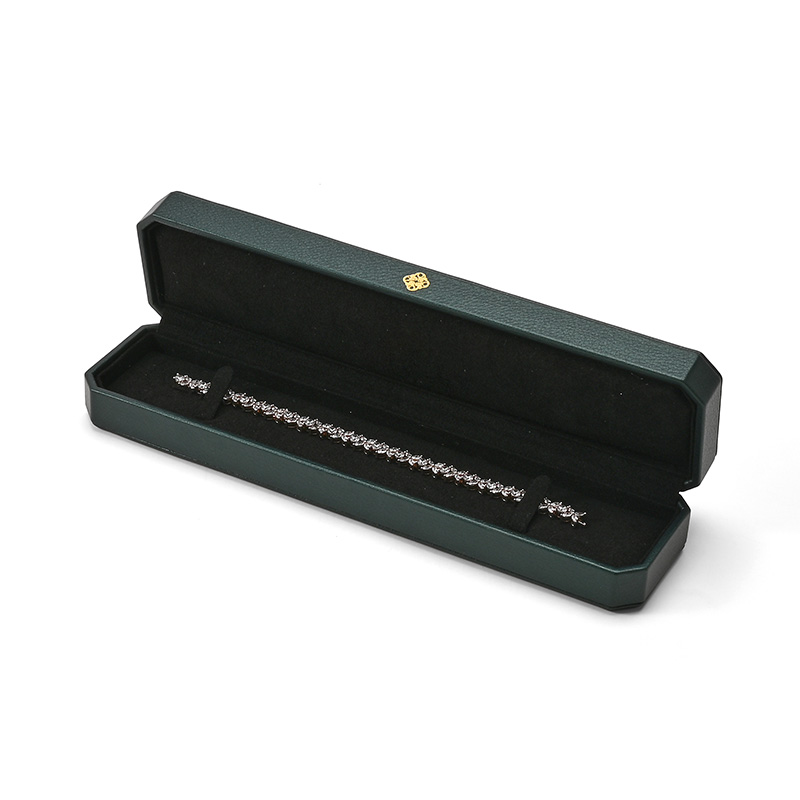 FANXI Custom Green PU Leather Microfiber Long Chain Box
