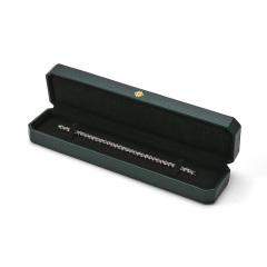 FANXI Custom Green PU Leather Microfiber Long Chain Box