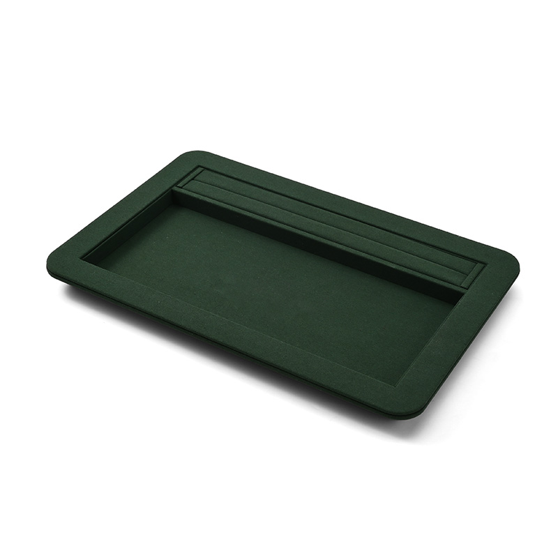 FANXI Custom Green Microfiber Jewelry Display Tray