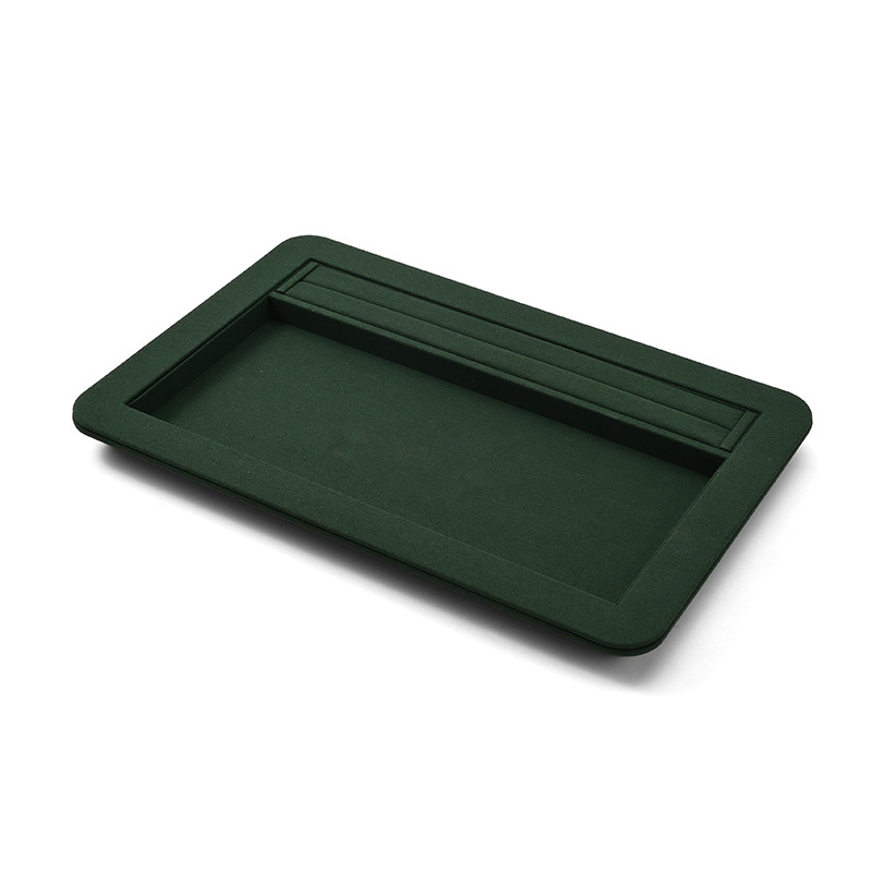 FANXI Custom Green Microfiber Jewelry Display Tray