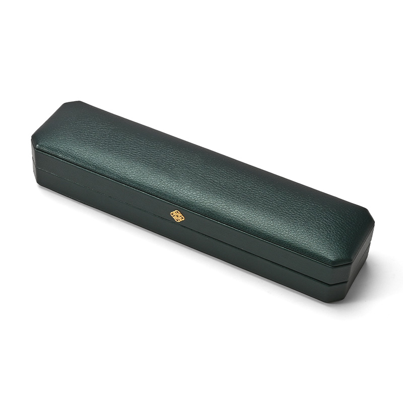 FANXI Custom Green PU Leather Microfiber Long Chain Box
