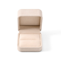 FANXI Custom Beige Suede Ring Box