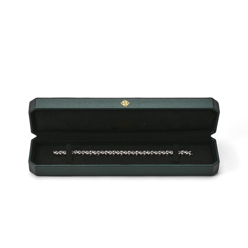 FANXI Custom Green PU Leather Microfiber Long Chain Box